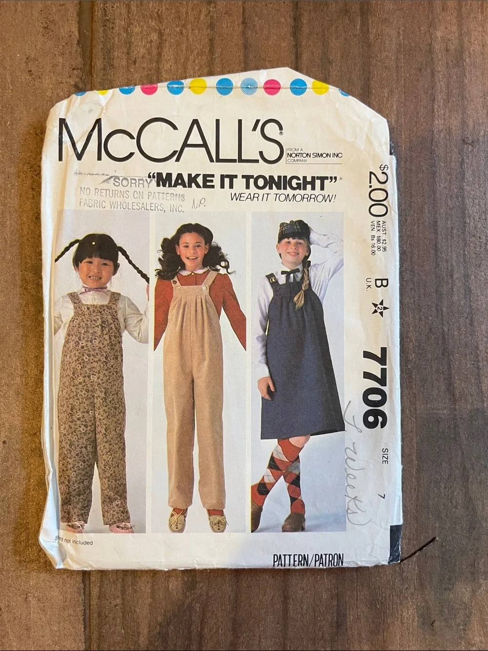 1970s Kids Wardrobe Sewing Pattern Pack - McCall’s Jumpers, vests, pants & more